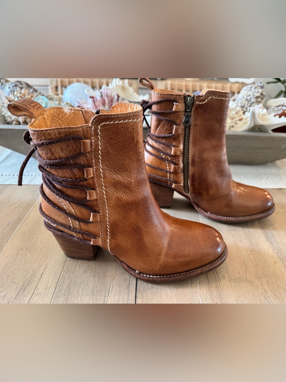Bed Stu Blaire Leather Cobbler Series Boots, Tan, NWOT, Women’s Size 8.5 - Picture 5 of 11